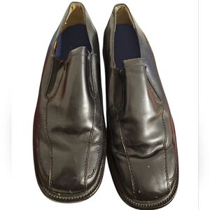 Jack's Andre Men's Black Leather Slip-On Shoes